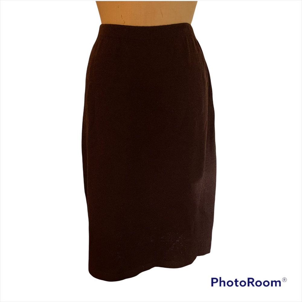 VTG Brown Wool, Hand Knit, Pencil Skirt, Helen HSU NY, Made In The USA, Size 3X